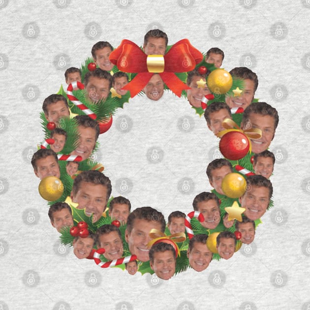 David Hasselhoff Multiface Christmas Wreath by duniakubaby